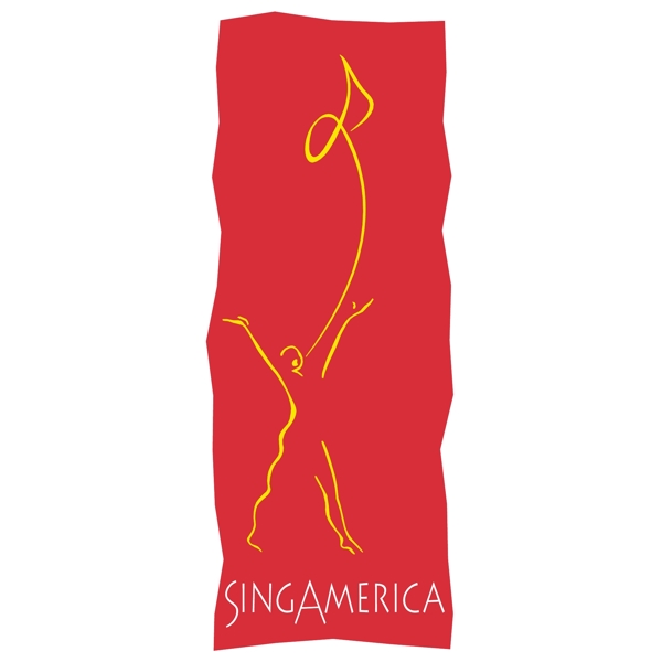 红色长条运动logo设计