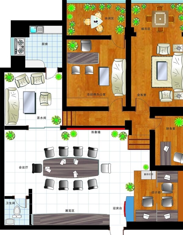 办公室室内平面设计