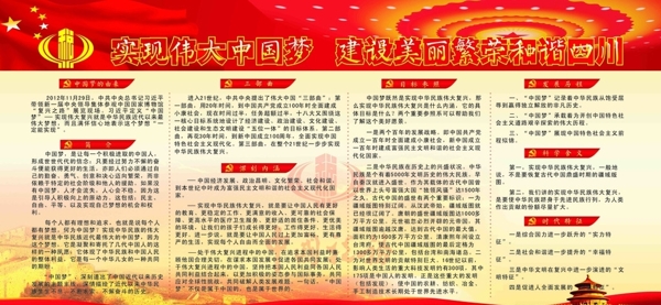 中国梦党展板矢量素材