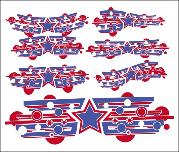 美国国旗的主题设计摘要宪法日矢量插画