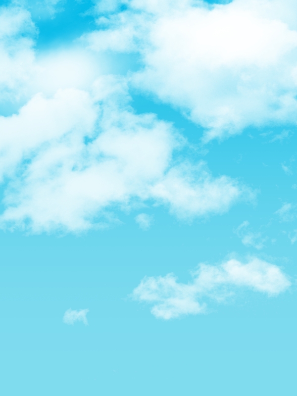 原创手绘蓝天白云云朵背景素材