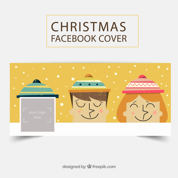 圣诞节脸书封面图片矢量素材