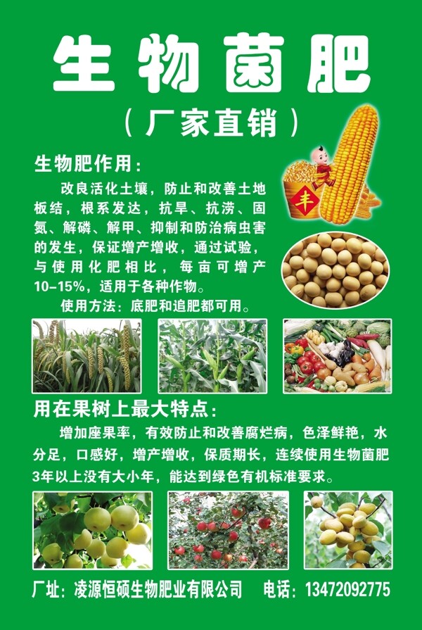 生物菌肥宣传单图片