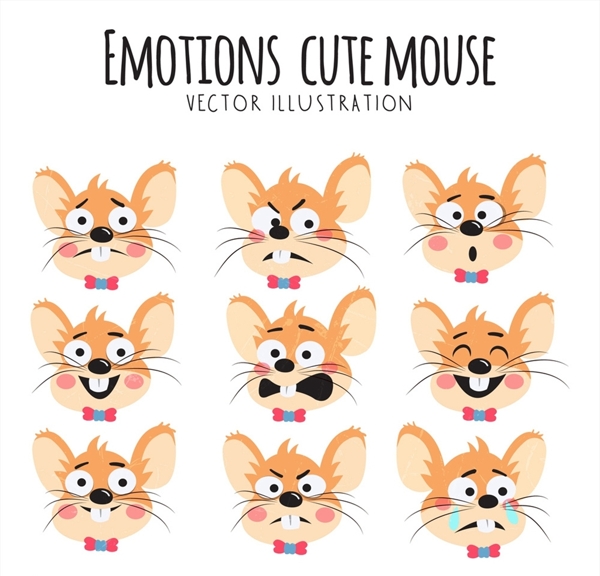 卡通老鼠表情图片