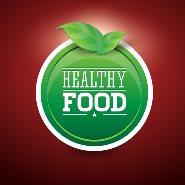 健康有机食品标签图片