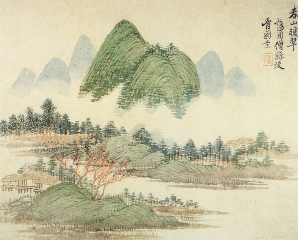 仿古山水图b山水画中国古画0803