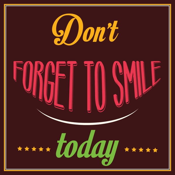 励志名言不要忘了今天的微笑
