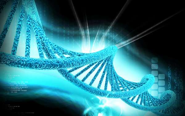 蓝色DNA链图片