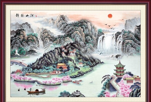 山水画巨幅风景画图片