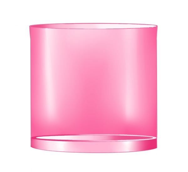 粉色圆形杯子插图