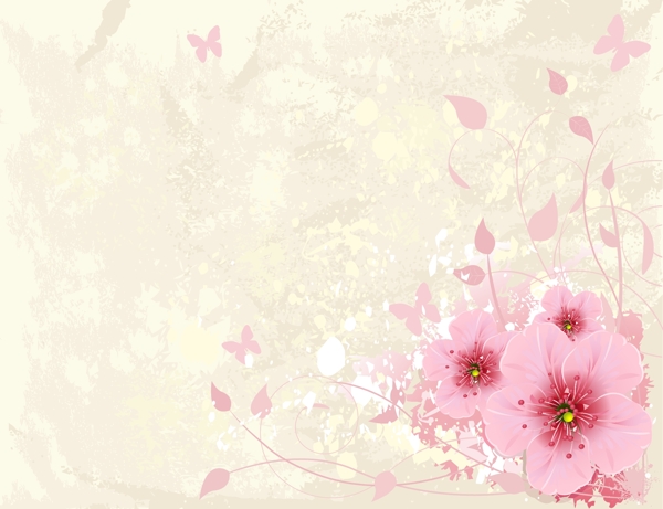 梦幻花纹花朵背景图片