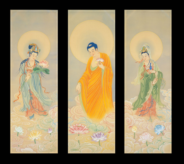 佛教西方三圣图片