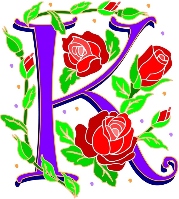花式英文字母K图片