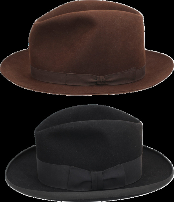 黑色棕色礼帽免抠png透明图层素材