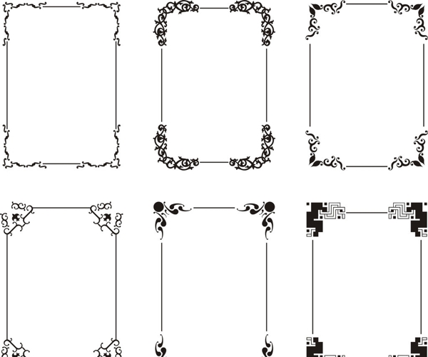 四角花边边框图片