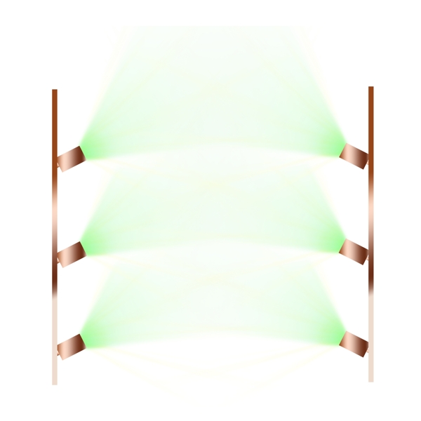 绿色灯具灯光插画