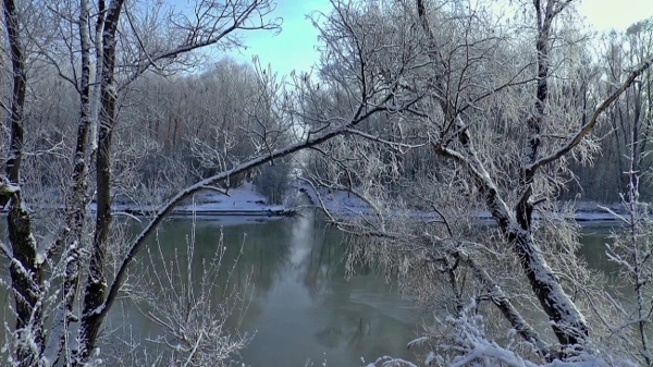 雪景水上视频素材