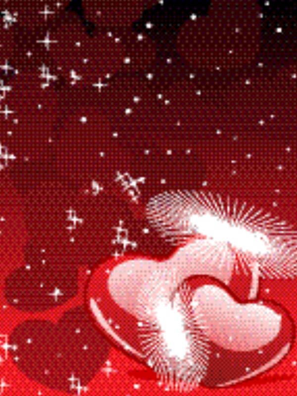 向量的两个心脏的形状在红色的背景为情人节的说明