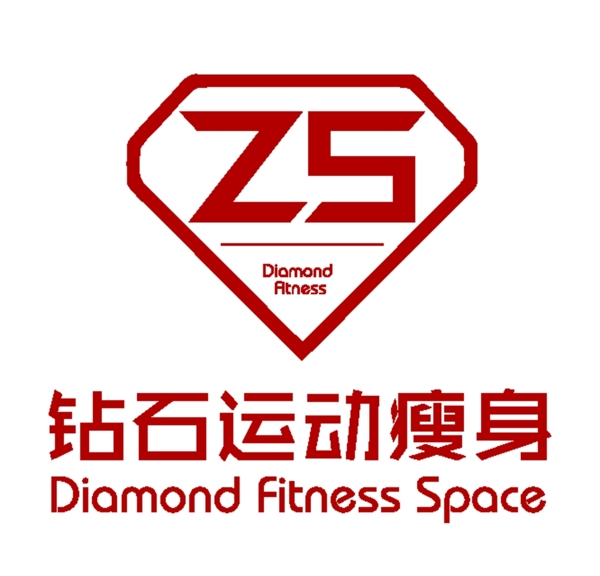 钻石健身矢量超人logo