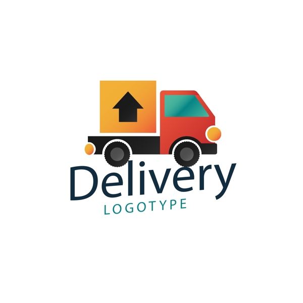 delivery抽象卡车logo模板