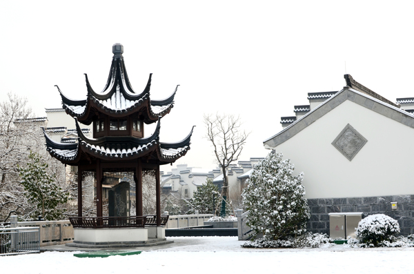 长乐渡雪景