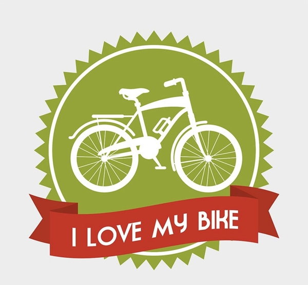 自行车标签矢量图片