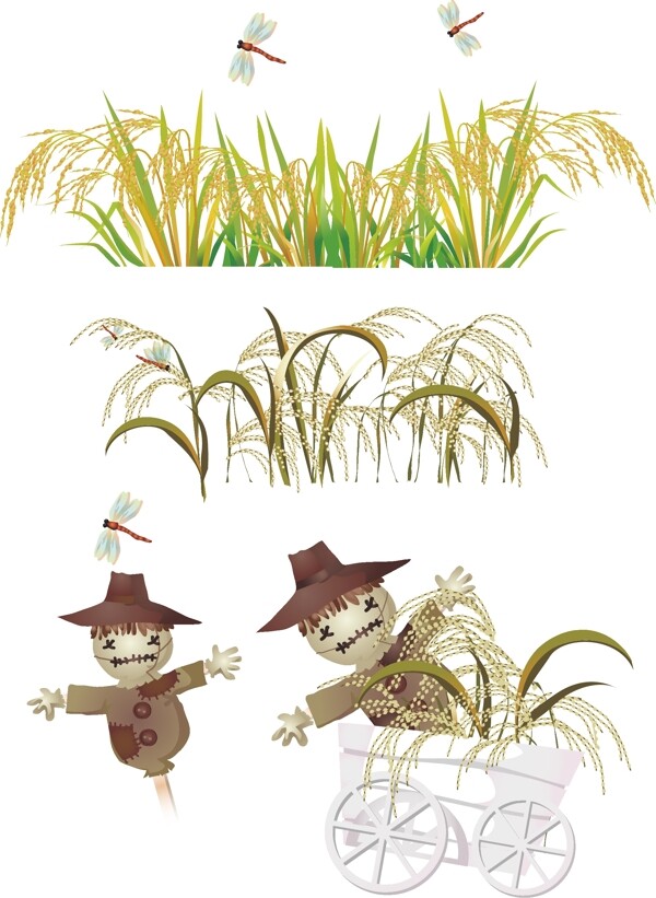 水稻矢量图图片