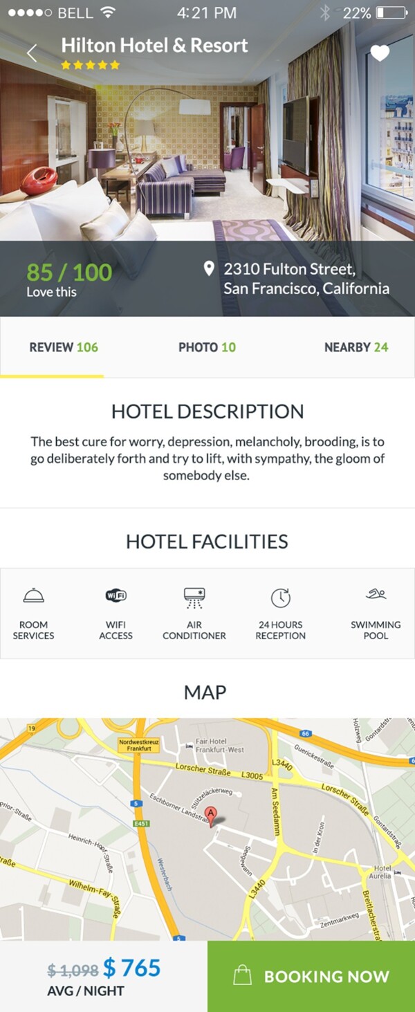 旅店app界面元素