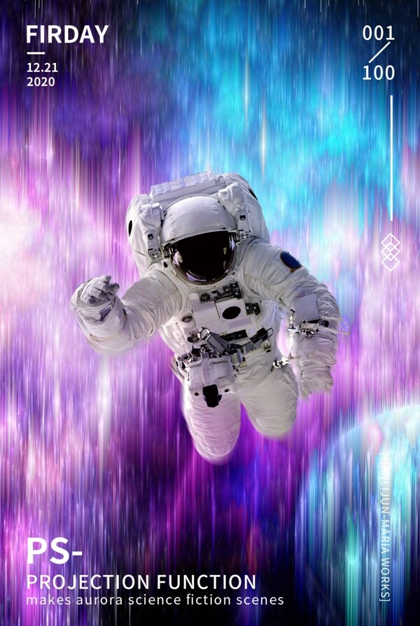 太空人科技漫步海报