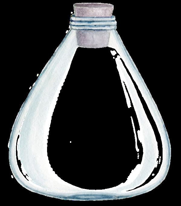 几何形状玻璃瓶透明素材