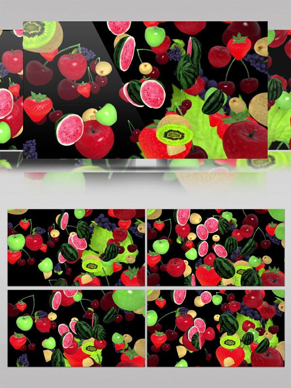 红色鲜艳水果苹果视频素材