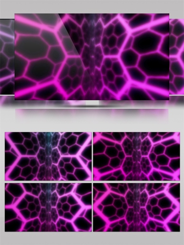 紫色蜂窝光束动态视频素材