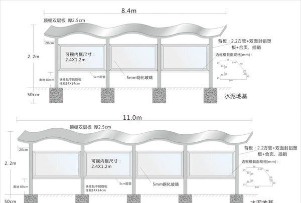 不锈钢宣传栏设计图片