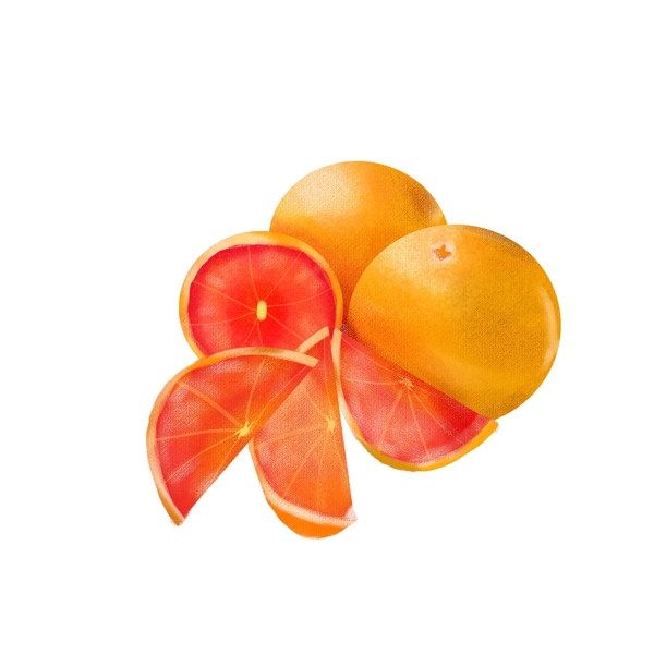 夏日红色柚子水果