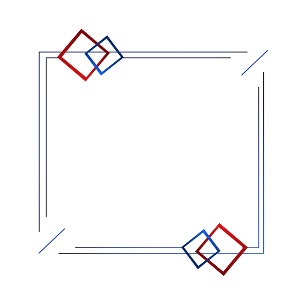 简约渐变几何边框
