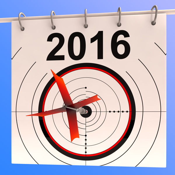 2016目标规划年度议程显示日历