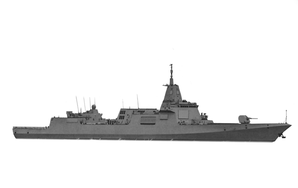 055驱逐舰PSD透明底图片
