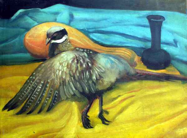 熟睡的鸭子油画