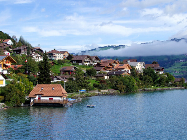 瑞士图恩湖风景