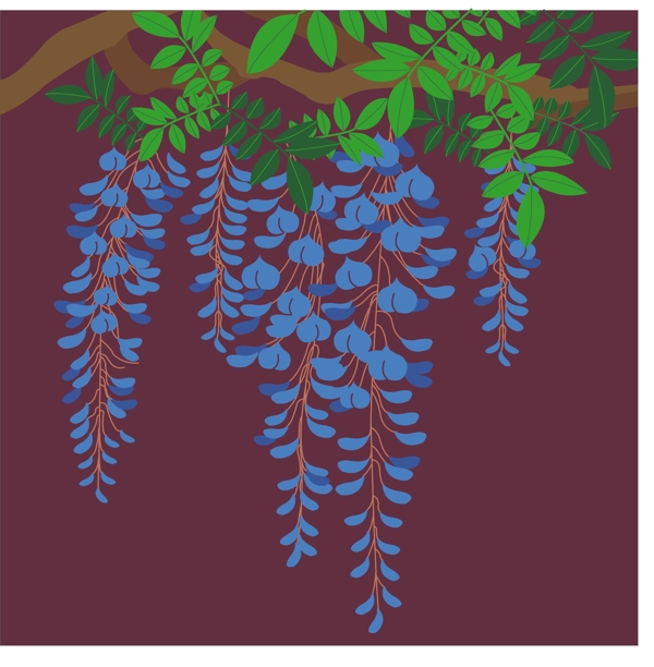 植物花草花纹背景图