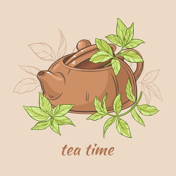 茶壶上的茶叶