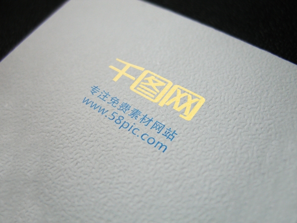 LOGO设计模板白色纸张黄蓝色印刷