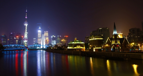 上海夜景一角图片