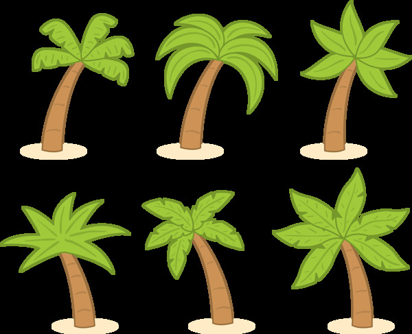 绿色棕榈树免抠png透明图层素材