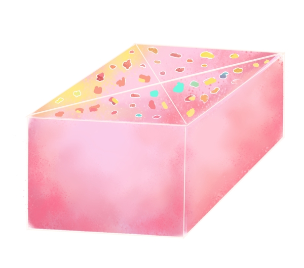 粉色蛋糕卡通插画