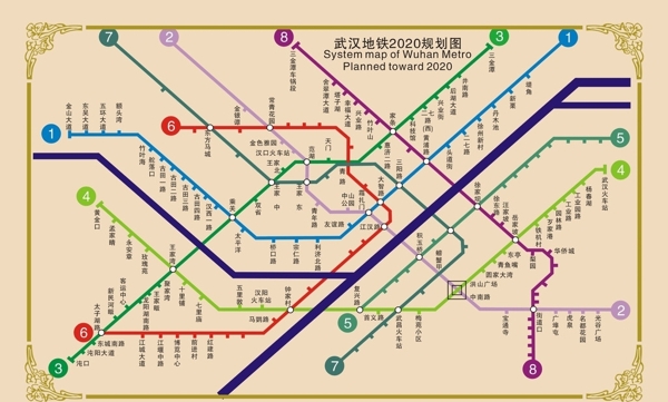 武汉地铁2020规划图图片
