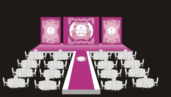 紫色婚礼主舞台