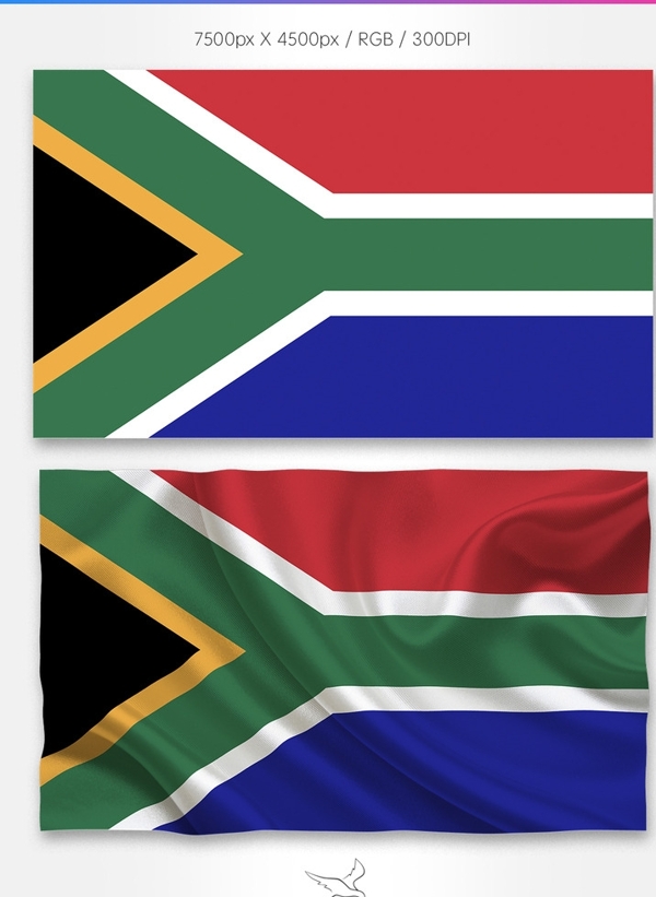 南非国旗分层psd