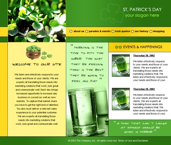 天然植物饮料网页模板