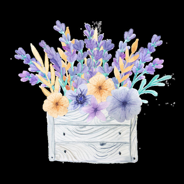 家具摆放花卉透明装饰素材